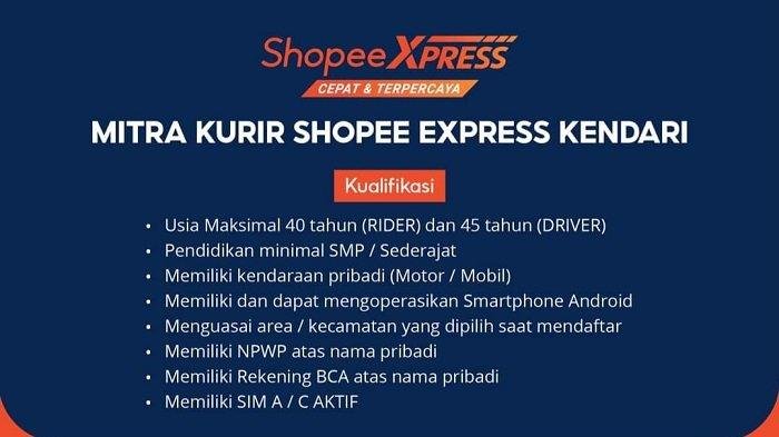 Cara Daftar Mitra Kurir Shopee Express